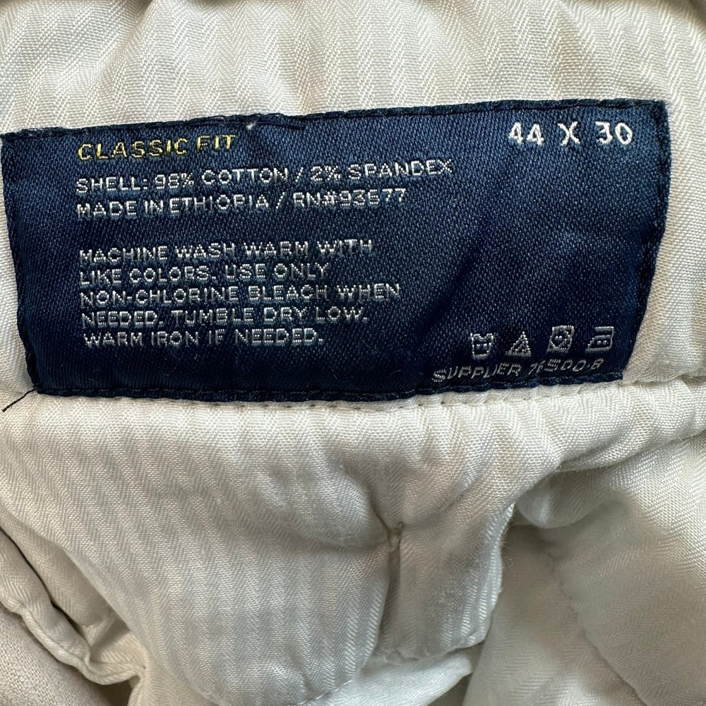 Stafford Seasonal Trouser Corduroy Classic Fit Flat Front Ivory 44x30 NEW Retro - Picture 6 of 6